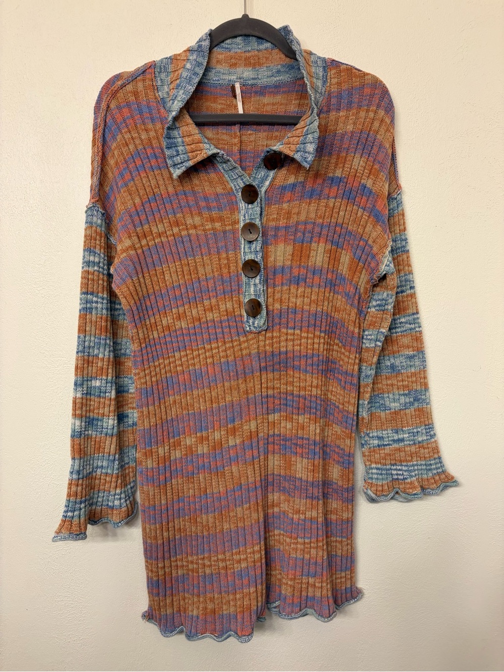 Free People Women’s Multicolored Wendy Ribbed Knit Romper Size Medium